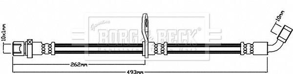 BORG & BECK Тормозной шланг BBH8081